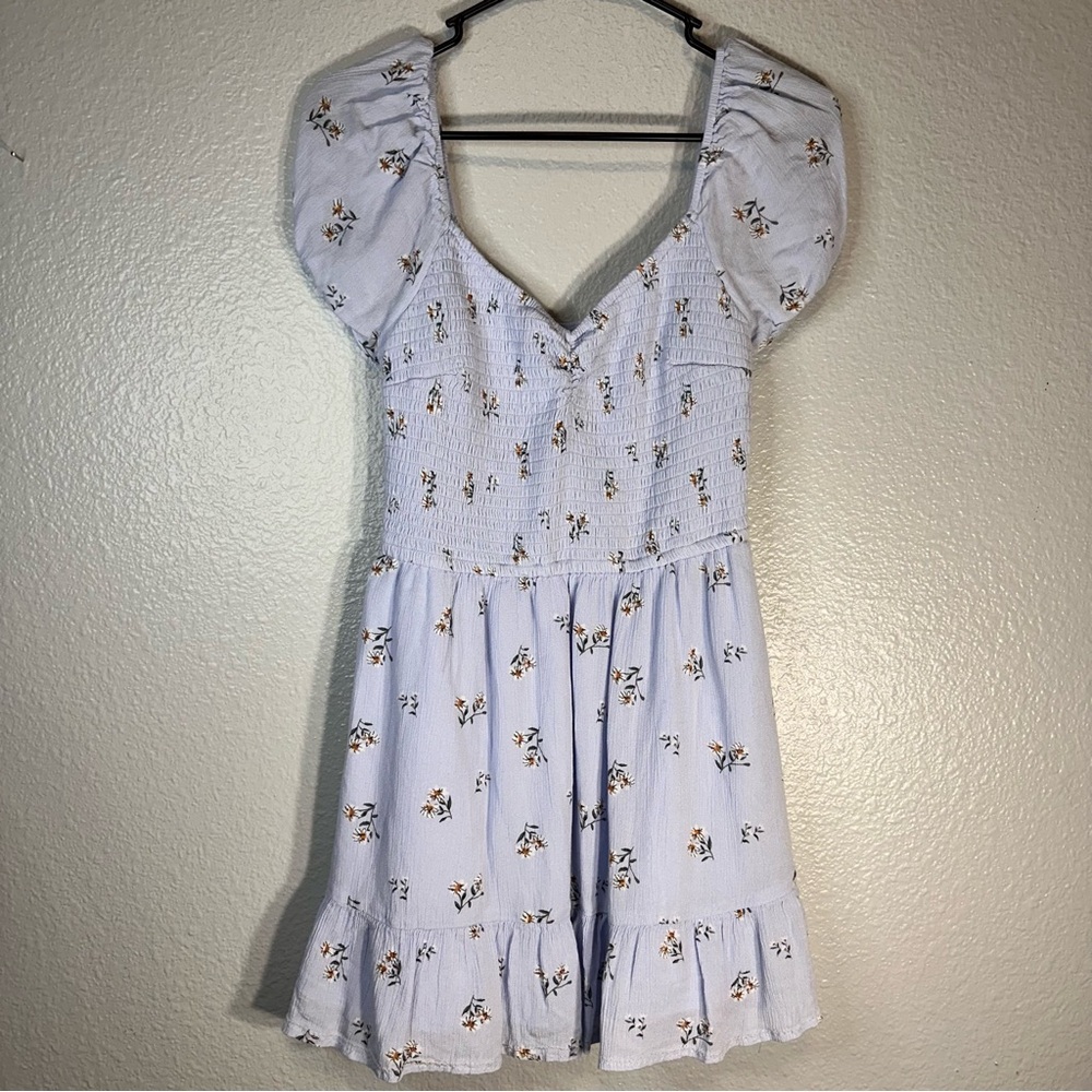 Hollister Blue Floral Dress Size Medium